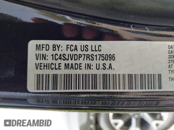 2024 Jeep Wagoneer Series III with VIN 1C4SJVDP7RS175096, listed as a IAAI auction lot 41836705 with 16,260 mi miles and . Bid and sale history available at DreamBid. Image 9.