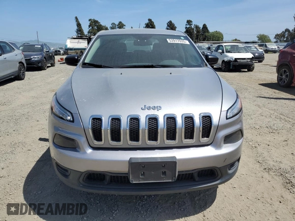 2017 Jeep Cherokee Sport with VIN 1C4PJMAB8HW605363, listed as a Copart auction lot 53917035 with 66,747 mi miles and Salvage Title. Bid and sale history available at carsss.com. Image 5.