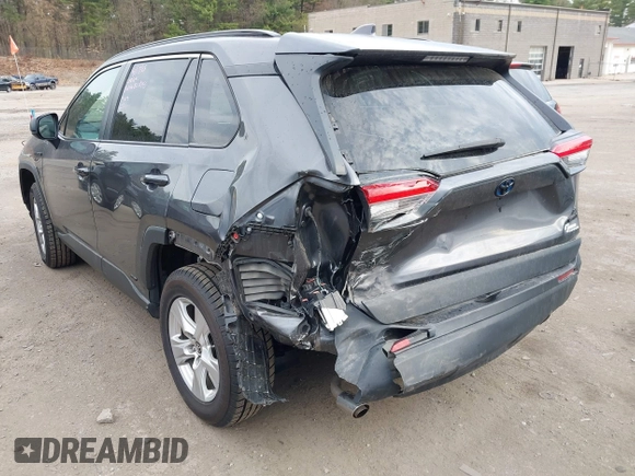 2021 Toyota RAV4 Hybrid LE with VIN 4T3LWRFV3MU041338, listed as a IAAI auction lot 42106979 with 48,765 mi miles. Bid and sale history available at carsss.com. Image 3.