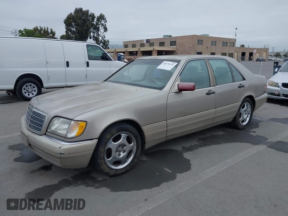 1997 Mercedes-Benz S-Class with VIN WDBGA32G1VA349367, listed as a IAAI auction lot 42079132 with 383,250 mi miles. Bid and sale history available at carsss.com. Image 6.