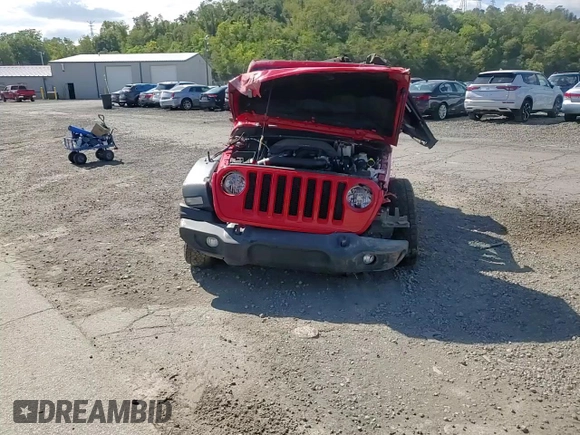 2020 Jeep Wrangler Sport with VIN 1C4GJXAG9LW207584, listed as a Copart auction lot 72312324 with Not provided miles and Salvage title. Bid and sale history available at DreamBid. Image 11.