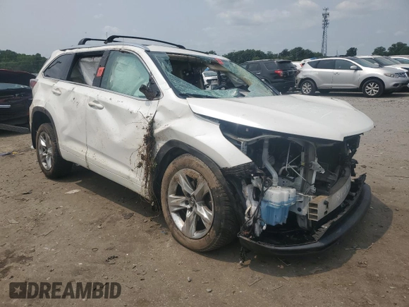2016 Toyota Highlander Limited with VIN 5TDDKRFH8GS300891, listed as a Copart auction lot 59904125 with 101,812 mi miles and Salvage title. Bid and sale history available at DreamBid. Image 4.