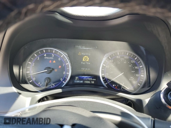 2017 Infiniti Q60 Sport with VIN JN1EV7EK7HM363963, listed as a Copart auction lot 57836545 with 117,785 mi miles and Salvage title. Bid and sale history available at DreamBid. Image 9.