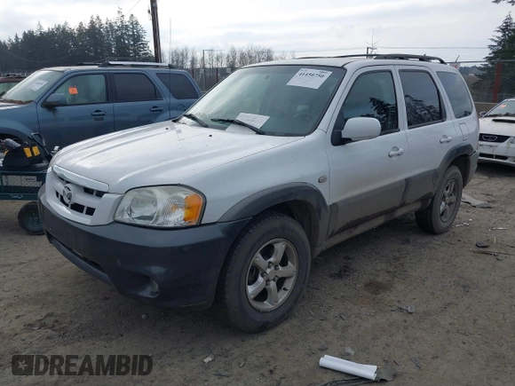 2005 Mazda Tribute LX with VIN 4F2CZ94105KM25420, listed as a IAAI auction lot 41450750 with 148,736 mi miles. Bid and sale history available at carsss.com. Image 2.