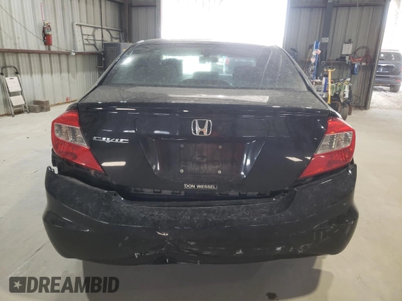 2012 Honda Civic EX-L with VIN 19XFB2F93CE004657, listed as a Copart auction lot 53540115 with 199,443 mi miles and Salvage Title. Bid and sale history available at DreamBid. Image 6.