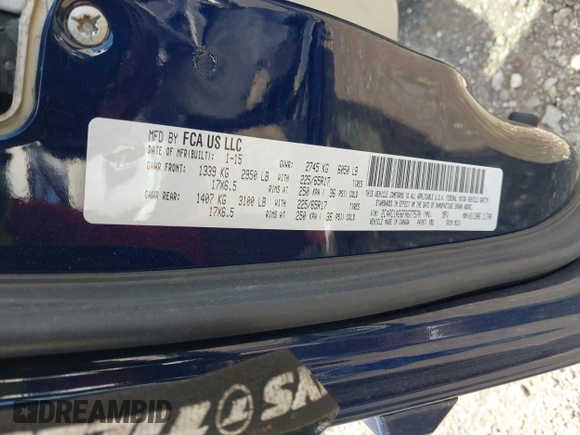 2015 Chrysler Town & Country LX with VIN 2C4RC1AG6FR677570, listed as a IAAI auction lot 39881299 with 154,328 mi miles and . Bid and sale history available at carsss.com. Image 9.
