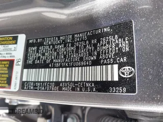 2015 Toyota Camry XLE with VIN 4T1BF1FK1FU069640, listed as a IAAI auction lot 42114496 with 67,702 mi miles and . Bid and sale history available at carsss.com. Image 9.
