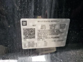 2018 Chevrolet Tahoe Commercial with VIN 1GNLCDEC1JR136592, listed as a Copart auction lot 47056925 with 126,682 mi miles and Clean Title. Bid and sale history available at carsss.com. Image 12.