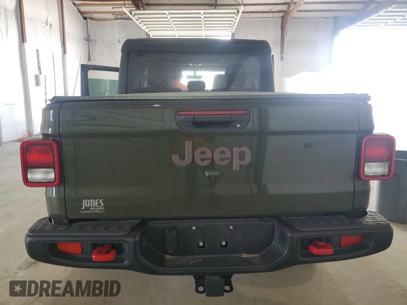 2023 Jeep Gladiator Rubicon with VIN 1C6JJTBGXPL537729, listed as a Copart auction lot 53788625 with 17,568 mi miles and Salvage title. Bid and sale history available at DreamBid. Image 6.