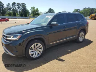 2021 Volkswagen Atlas SEL with VIN 1V2ER2CA5MC528910, listed as a Copart auction lot 51993755 with 146,802 mi miles and Salvage title. Bid and sale history available at DreamBid. Image 1.