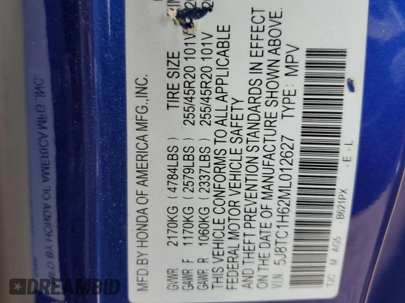 2021 Acura RDX w/A-Spec Package с VIN 5J8TC1H62ML012627, выставлен на аукционе Copart как лот 56976875 с пробегом 105 580 миль миль и Списание • Salvage title. История ставок и продаж доступна на DreamBid. Изображение 14.