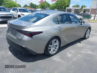 2021 Lexus IS 300 with VIN JTHCA1D23M5114416, listed as a IAAI auction lot 42582506 with 42,287 mi miles and . Bid and sale history available at DreamBid. Image 4.