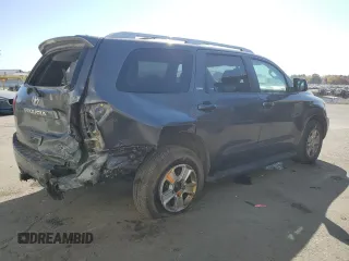 2019 Toyota Sequoia SR5 with VIN 5TDBY5G14KS165403, listed as a Copart auction lot 76483444 with 63,932 mi miles and Salvage Title. Bid and sale history available at carsss.com. Image 3.