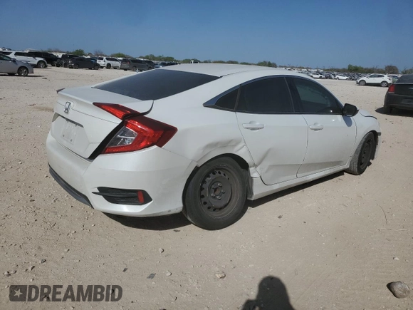 2019 Honda Civic LX with VIN 19XFC2F66KE032115, listed as a Copart auction lot 49278695 with 75,445 mi miles and Salvage Title. Bid and sale history available at DreamBid. Image 3.