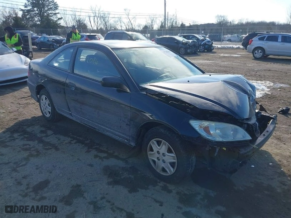 2005 Honda Civic Cpe VP with VIN 1HGEM21165L052284, listed as a IAAI auction lot 41342086 with 186,513 mi miles. Bid and sale history available at carsss.com. Image 1.