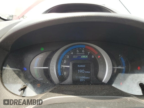 2011 Honda Insight with VIN JHMZE2H31BS008097, listed as a Copart auction lot 60780625 with 111,688 mi miles and Salvage title. Bid and sale history available at DreamBid. Image 9.