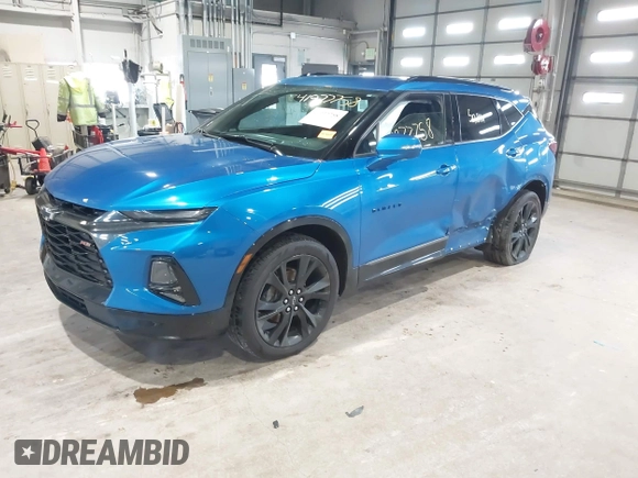 2020 Chevrolet Blazer RS z VIN 3GNKBERS4LS630614, wystawiony jako IAAI lot #41977758 z przebiegiem 50 811 mil mil oraz . Historia ofert i sprzedaży dostępna na DreamBid. Obrazek 2.