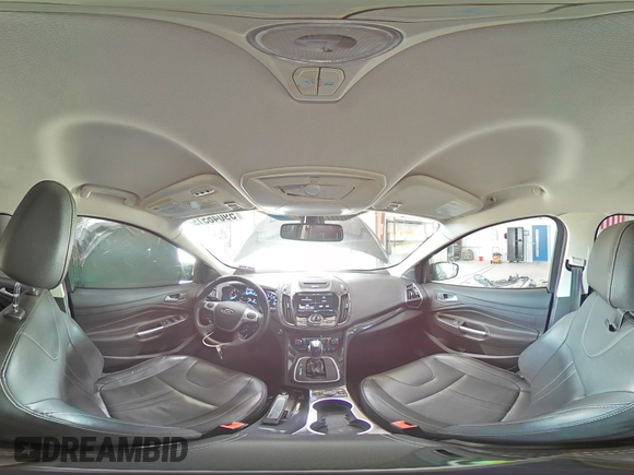 2013 Ford Escape Titanium with VIN 1FMCU9J93DUC84611, listed as a Copart auction lot 59046515 with 126,386 mi miles and Salvage title. Bid and sale history available at DreamBid. Image 16.