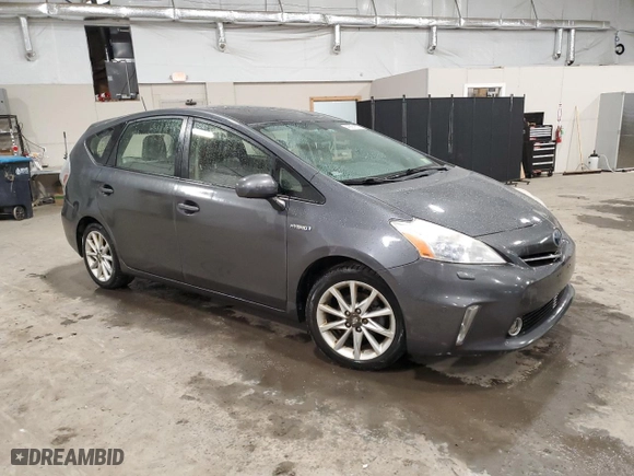 2012 Toyota Prius v Two with VIN JTDZN3EU7C3136196, listed as a Copart auction lot 48661875 with 174,926 mi miles and Salvage Title. Bid and sale history available at carsss.com. Image 4.
