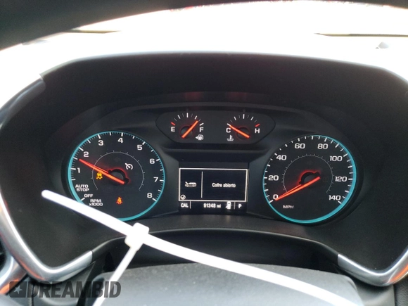 2018 Chevrolet Equinox LT with VIN 3GNAXJEVXJS575380, listed as a Copart auction lot 50518014 with 91,348 mi miles and Salvage Title. Bid and sale history available at DreamBid. Image 9.