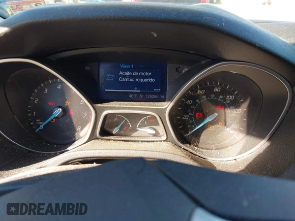 2014 Ford Focus SE with VIN 1FADP3F21EL119923, listed as a IAAI auction lot 41585170 with 126,266 mi miles. Bid and sale history available at carsss.com. Image 7.