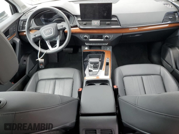 2023 Audi Q5 S line Premium Plus with VIN WA1EAAFY7P2147639, listed as a Copart auction lot 53052525 with 12,411 mi miles and Salvage title. Bid and sale history available at DreamBid. Image 8.
