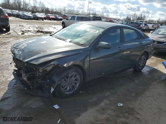 2024 Hyundai Elantra Hybrid Blue with VIN KMHLM4DJ8RU113692, listed as a Copart auction lot 46836895 with NaN miles and Salvage Title. Bid and sale history available at carsss.com. Image 1.