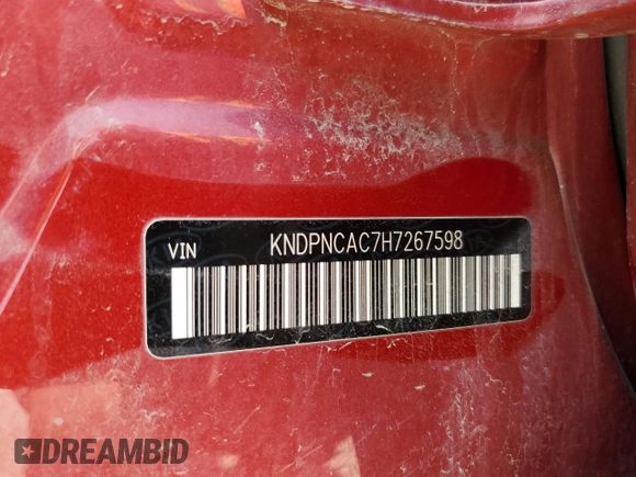 2017 Kia Sportage EX with VIN KNDPNCAC7H7267598, listed as a Copart auction lot 59286135 with 80,416 mi miles and Salvage title. Bid and sale history available at DreamBid. Image 13.