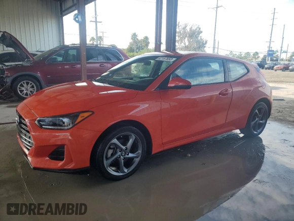 2021 Hyundai Veloster 2.0 Premium with VIN KMHTG6AF3MU032207, listed as a Copart auction lot 82187653 with 21,902 mi miles. Bid and sale history available at carsss.com. Image 1.