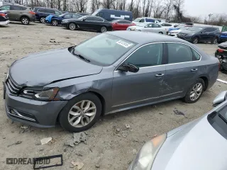 2017 Volkswagen Passat 1.8T S with VIN 1VWAT7A30HC008605, listed as a Copart auction lot 46141915 with 128,358 mi miles and Salvage Title. Bid and sale history available at carsss.com. Image 1.