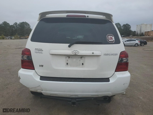 2006 Toyota Highlander with VIN JTEGP21A460121518, listed as a Copart auction lot 44243365 with 280,399 mi miles and Salvage Title. Bid and sale history available at carsss.com. Image 6.