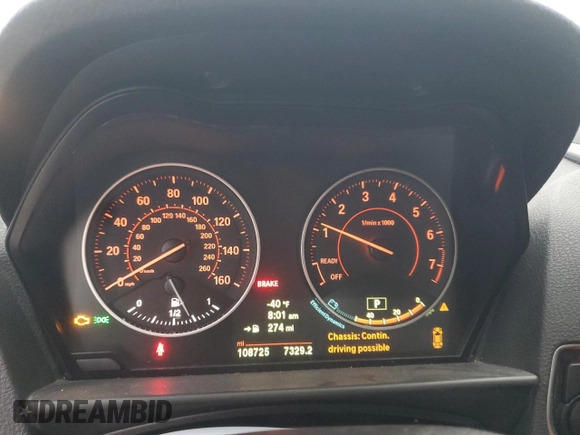 2015 BMW 2 Series M235i xDrive with VIN WBA1J9C59FVX99105, listed as a Copart auction lot 85651654 with 108,725 mi miles and Non Repairable. Bid and sale history available at carsss.com. Image 9.