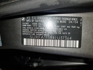2004 BMW X5 3.0i with VIN 5UXFA13584LU37364, listed as a Copart auction lot 48637875 with 148,741 mi miles and Salvage Title. Bid and sale history available at carsss.com. Image 14.