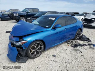 2018 Alfa Romeo Giulia Ti Sport with VIN ZARFAEEN7J7578331, listed as a Copart auction lot 48024455 with 0 mi miles and Salvage Title. Bid and sale history available at carsss.com. Image 1.