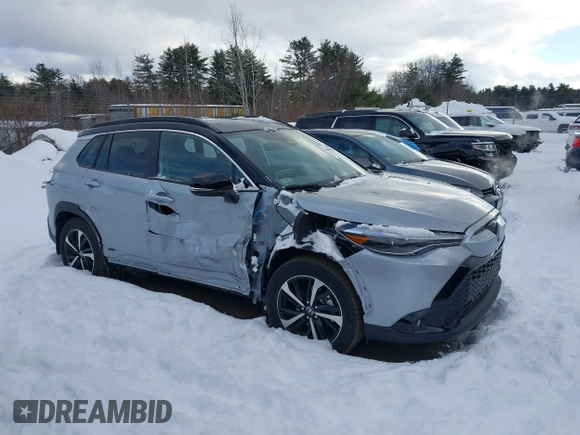 2024 Toyota Corolla Cross Hybrid S with VIN 7MUFBABGXRV063045, listed as a IAAI auction lot 41489096 with 9,736 mi miles and . Bid and sale history available at DreamBid. Image 13.