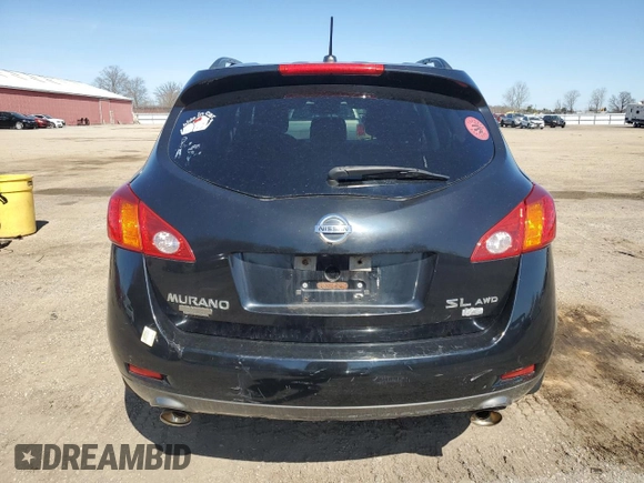 2009 Nissan Murano S with VIN JN8AZ18W69W159063, listed as a Copart auction lot 50553285 with 262,942 mi miles and Clean Title. Bid and sale history available at DreamBid. Image 6.