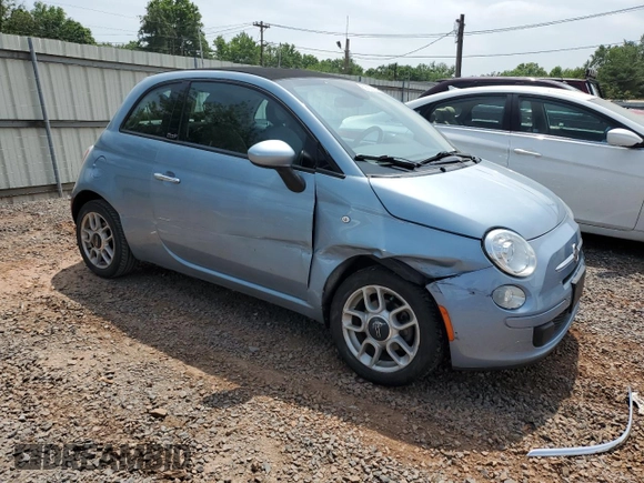 2013 FIAT 500 Pop with VIN 3C3CFFDR4DT615591, listed as a Copart auction lot 62602325 with 79,538 mi miles and Salvage title. Bid and sale history available at DreamBid. Image 4.