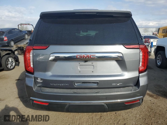 2021 GMC Yukon XL SLT with VIN 1GKS2GKD7MR453176, listed as a Copart auction lot 89331305 with 46,238 mi miles and Salvage Title. Bid and sale history available at carsss.com. Image 6.