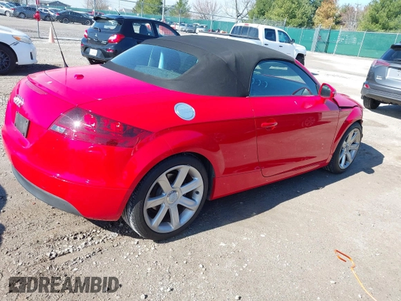 2008 Audi TT 2.0T with VIN TRUMF38J881042846, listed as a IAAI auction lot 41815280 with 87,354 mi miles and . Bid and sale history available at DreamBid. Image 4.