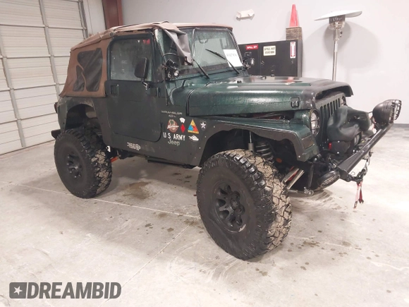 2000 Jeep Wrangler Sahara with VIN 1J4FA59S4YP788741, listed as a IAAI auction lot 41427876 with 209,434 mi miles. Bid and sale history available at carsss.com. Image 1.