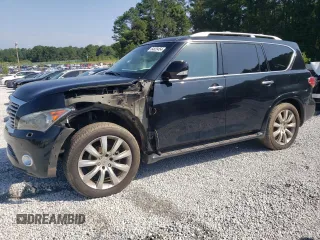 2011 Infiniti QX56 8-passenger with VIN JN8AZ2NC3B9301292, listed as a Copart auction lot 64829454 with 175,001 mi miles and Salvage Title. Bid and sale history available at carsss.com. Image 1.