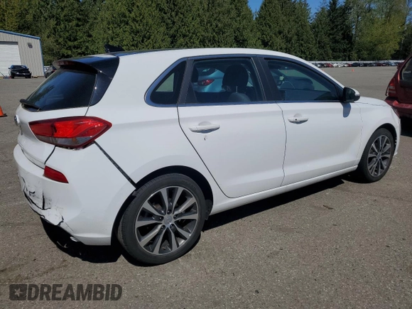 2019 Hyundai Elantra GT with VIN KMHH35LE7KU107245, listed as a Copart auction lot 53916705 with 28,297 mi miles and Salvage Title. Bid and sale history available at carsss.com. Image 3.