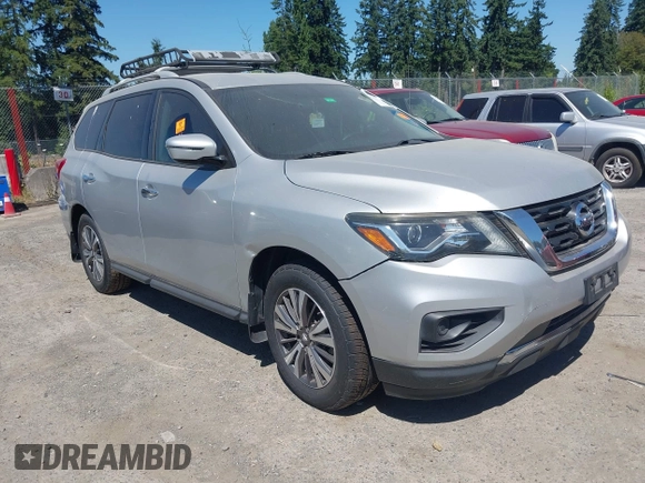 2017 Nissan Pathfinder SV z VIN 5N1DR2MN4HC671007, wystawiony jako IAAI lot #42730317 z przebiegiem 139 669 mil mil oraz . Historia ofert i sprzedaży dostępna na DreamBid. Obrazek 1.