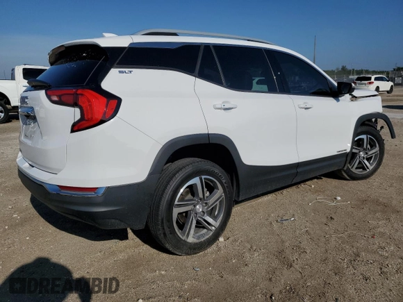 2020 GMC Terrain SLT with VIN 3GKALPEV4LL244089, listed as a Copart auction lot 50227825 with 77,346 mi miles and Salvage Title. Bid and sale history available at carsss.com. Image 3.