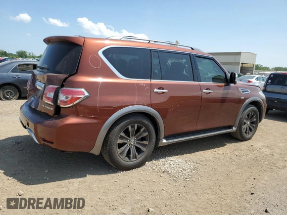 2018 Nissan Armada SV with VIN JN8AY2NC8J9553461, listed as a Copart auction lot 56242323 with 105,819 mi miles. Bid and sale history available at carsss.com. Image 3.