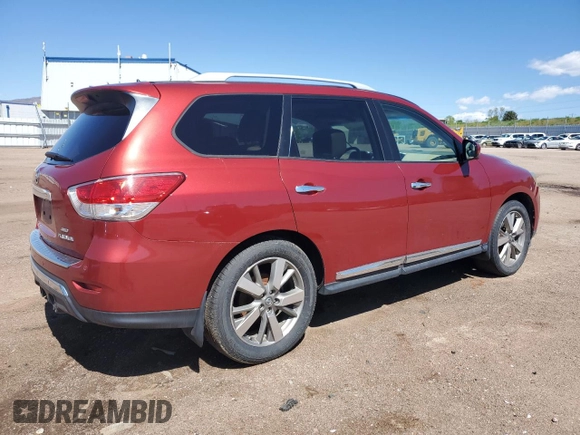 2014 Nissan Pathfinder S with VIN 5N1AR2MM1EC687297, listed as a Copart auction lot 57609195 with 212,280 mi miles and Clean title. Bid and sale history available at DreamBid. Image 3.