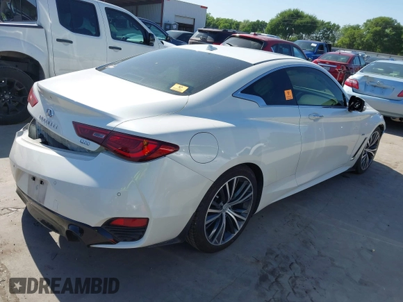 2018 Infiniti Q60 Sport with VIN JN1EV7EK5JM341188, listed as a IAAI auction lot 41990535 with 52,640 mi miles and . Bid and sale history available at DreamBid. Image 4.