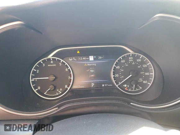 2023 Nissan Maxima SR with VIN 1N4AA6EV1PC505472, listed as a Copart auction lot 46052345 with 19,117 mi miles and Salvage title. Bid and sale history available at DreamBid. Image 9.