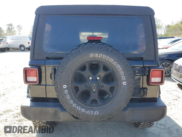 2022 Jeep Wrangler Unlimited Sport S with VIN 1C4HJXDG8NW130208, listed as a Copart auction lot 52572095 with 111,128 mi miles and Salvage Title. Bid and sale history available at DreamBid. Image 6.