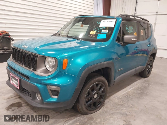 2021 Jeep Renegade Limited with VIN ZACNJDD1XMPM46036, listed as a IAAI auction lot 42137945 with 27,022 mi miles and . Bid and sale history available at DreamBid. Image 2.
